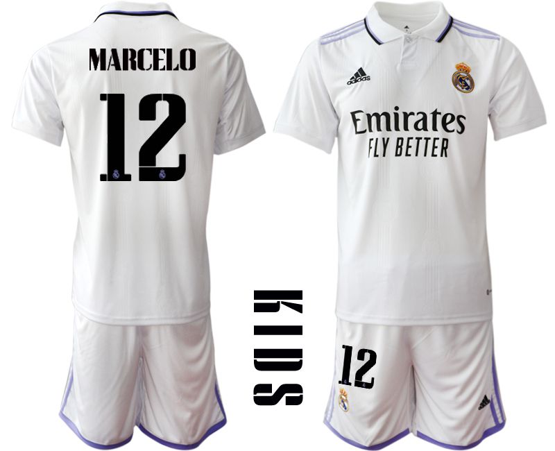 Youth 2022-2023 Club Real Madrid home white 12 Soccer Jersey